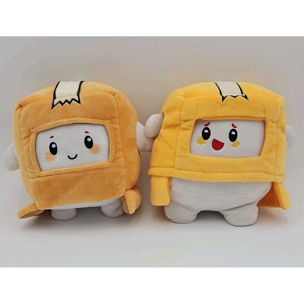 Lanky Box Plush 6" Boxy Plush Stuffed Animal Toy Lot Of 2